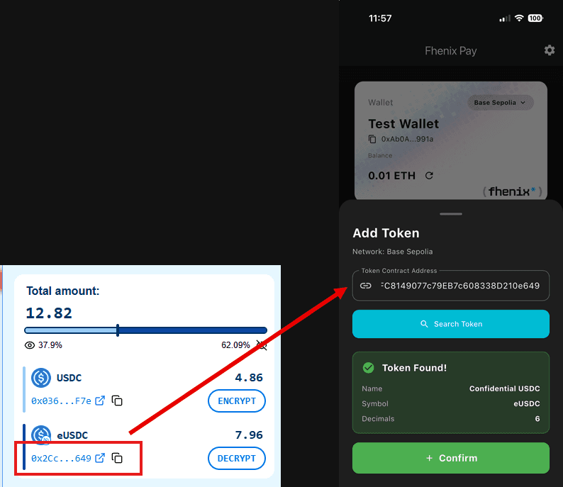 Add token to Fhenix Pay